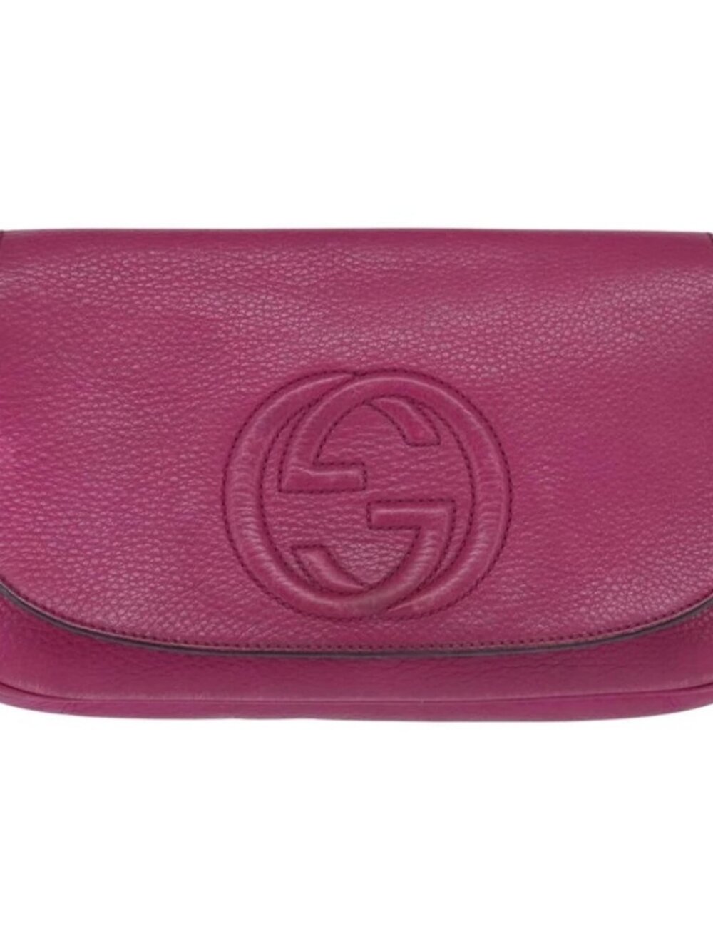 GUCCI Chain Soho Shoulder Bag Leather Pink Gold 336752 Auth - Picture 2 of 16